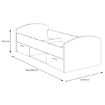 Forte Подростковая кровать с ящиками 90x200 см Winnie Old – Wood Vintage/Бетон, WNL09-C943 - Home Club, изображение 7