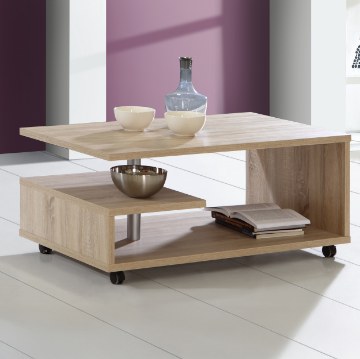 Forte Кофейный столик на колесиках 105x60 см Bailey, дуб «Сонома», BL1T01-D30 - Home Club