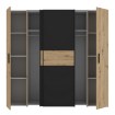 Forte Шафа 200 см Narago Дуб Artisan/Чорний, KLTS62322-M108 - Home Club, зображення 3