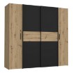 Forte Шафа 200 см Narago Дуб Artisan/Чорний, KLTS62322-M108 - Home Club, зображення 4