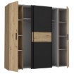 Forte Шафа 200 см Narago Дуб Artisan/Чорний, KLTS62322-M108 - Home Club, зображення 5