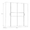 Forte Шафа 200 см Narago Дуб Artisan/Чорний, KLTS62322-M108 - Home Club, зображення 6