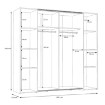 Forte Шафа 200 см Narago Дуб Artisan/Чорний, KLTS62322-M108 - Home Club, зображення 7