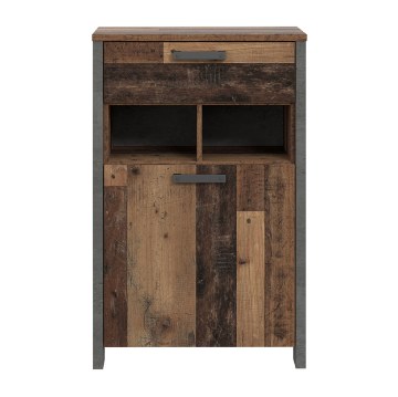 Forte Шкафчик для обуви 70 см с ящиком Clif Old – Wood Vintage/Бетон, CLFD211-C546 - Home Club