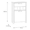 Forte Шкафчик для обуви 70 см с ящиком Clif Old – Wood Vintage/Бетон, CLFD211-C546 - Home Club, изображение 6