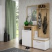 Forte Передпокій 130 см Tuluza Білий/Дуб Artisan, TUZD01-C843 - Home Club