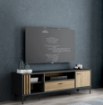 Forte Тв-тумба 160 см Joakimis, дуб Mauvella/чёрный, JMXT131-M637 - Home Club