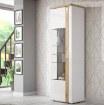 Forte Узкая витрина с подсветкой, 70 см, Tuluza, белый/дуб Artisan, TUZV811RB-C843 - Home Club