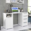 Forte Белый письменный стол размером 125x50 см с 4 ящиками и тумбой, CLPB251-120 - Home Club