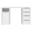Forte Белый письменный стол размером 125x50 см с 4 ящиками и тумбой, CLPB251-120 - Home Club, изображение 2