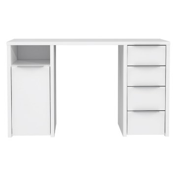 Forte Белый письменный стол размером 125x50 см с 4 ящиками и тумбой, CLPB251-120 - Home Club