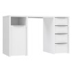 Forte Белый письменный стол размером 125x50 см с 4 ящиками и тумбой, CLPB251-120 - Home Club, изображение 3