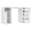 Forte Белый письменный стол размером 125x50 см с 4 ящиками и тумбой, CLPB251-120 - Home Club, изображение 4