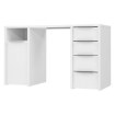 Forte Белый письменный стол размером 125x50 см с 4 ящиками и тумбой, CLPB251-120 - Home Club, изображение 5