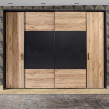 Forte Шкаф 270 см Dalate, дуб «Катания»/чёрный, DQLS82411-M267 - Home Club