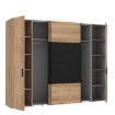 Forte Шафа 270 см Dalate Дуб Катанія/Чорний, DQLS82411-M267 - Home Club, зображення 5