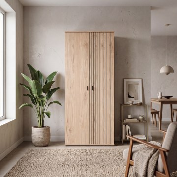 Forte Шкаф 90 см Verniq «Дикий дуб, натуральный», VRQS821R-D136 - Home Club