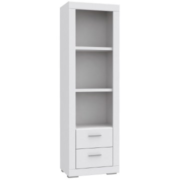 Forte Вузька шафа з висувними ящиками Snow, біла, SNWR72-C50 - Home Club