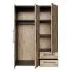Forte Шкаф 145 см Jupiter, чёрный / дуб Artisan, MKSS833-M788 - Home Club, изображение 4