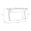 Forte Письмовий стіл 140x65 см, дуб Artisan, UTPB202-D78 - Home Club, зображення 6