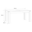 Forte Розкладний стіл 160x90 см Kaszimiro, дуб Waterford/чорний, TBLT7016-M465 - Home Club, зображення 7