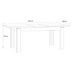 Forte Розкладний стіл 160x90 см Kaszimiro, дуб Waterford/чорний, TBLT7016-M465 - Home Club, зображення 8