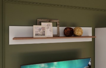 Forte Настенная полка 160 см Penkridge Secret Grey/Дуб благородный, BHLB01-M848 - Home Club