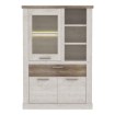 Forte Витрина шириной 110 см с ящиком Duro, белая сосна/античный дуб, DURV521L-T75 - Home Club, изображение 3