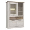 Forte Витрина шириной 110 см с ящиком Duro, белая сосна/античный дуб, DURV521L-T75 - Home Club, изображение 6