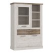 Forte Витрина шириной 110 см с ящиком Duro, белая сосна/античный дуб, DURV521L-T75 - Home Club, изображение 7