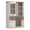 Forte Витрина шириной 110 см с ящиком Duro, белая сосна/античный дуб, DURV521L-T75 - Home Club, изображение 8