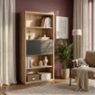 Forte Стеллаж 95 см Auriquet «Дикий дуб», натуральный / чёрный, AUQR721-Q362 - Home Club