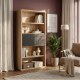 Forte Стелаж 95 см Auriquet «Дикий дуб, натуральний» / «Чорний», AUQR721-Q362 - Home Club