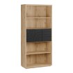 Forte Стеллаж 95 см Auriquet «Дикий дуб», натуральный / чёрный, AUQR721-Q362 - Home Club, изображение 4