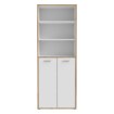 Forte Напіво відкрита шафа 85 см Keflavik, білий/дуб Artisan, KFLR821-C881 - Home Club