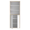 Forte Напіво відкрита шафа 85 см Keflavik, білий/дуб Artisan, KFLR821-C881 - Home Club, зображення 3