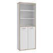 Forte Напіво відкрита шафа 85 см Keflavik, білий/дуб Artisan, KFLR821-C881 - Home Club, зображення 4