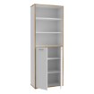 Forte Напіво відкрита шафа 85 см Keflavik, білий/дуб Artisan, KFLR821-C881 - Home Club, зображення 5