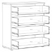 Forte Комода 75 см Archbox, пісочний, T2KK212-U60 - Home Club, зображення 7