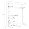 Forte Шафа 170 см Winn 2, дуб Artisan, W2QS8233S-D78 - Home Club, зображення 13