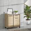 Forte Комод в стилі лофт із висувною шухлядою та 2 шафками, 90 см, Trondheim, TDHK222-C773 - Home Club