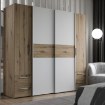 Forte Шафа 200 см з висувними ящиками Narago, дуб Artisan/білий, KLTS62324-C830 - Home Club
