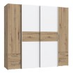 Forte Шафа 200 см з висувними ящиками Narago, дуб Artisan/білий, KLTS62324-C830 - Home Club, зображення 4