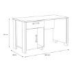 Forte Письменный стол в стиле винтаж-лофт 130x60 см с ящиком и тумбой Clif, CLFB211-C546 - Home Club, изображение 6