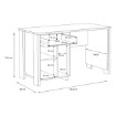 Forte Письменный стол в стиле винтаж-лофт 130x60 см с ящиком и тумбой Clif, CLFB211-C546 - Home Club, изображение 7