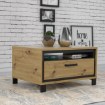 Forte Кавовий столик у стилі лофт з поличкою та шухлядою 80x60 см Trondheim Дуб Artisan/Дуб чорний, TDHT514-C773 - Home Club