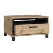 Forte Кавовий столик у стилі лофт з поличкою та шухлядою 80x60 см Trondheim Дуб Artisan/Дуб чорний, TDHT514-C773 - Home Club, зображення 5