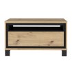 Forte Кавовий столик у стилі лофт з поличкою та шухлядою 80x60 см Trondheim Дуб Artisan/Дуб чорний, TDHT514-C773 - Home Club, зображення 7