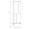 Forte Шафа 70 см Quayle Чорний/Дуб Mauvella, QXLS721-M733 - Home Club, зображення 6