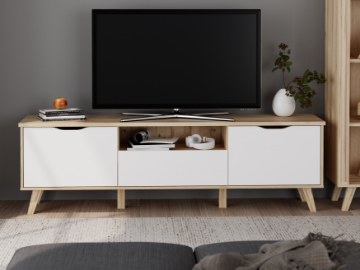 Forte Тв-тумба 180 см Vankka «Дубовая доска»/Белый, VNKT131-L25 - Home Club
